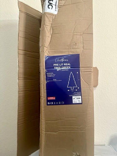 Pre lit 6ft green artificial - pre-lit,