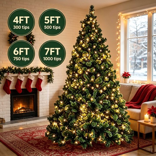 Christmas tree with lights - lights, &