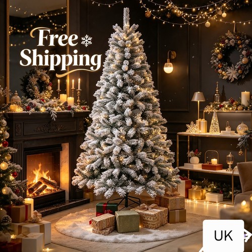 7ft christmas tree green snow - 7ft,