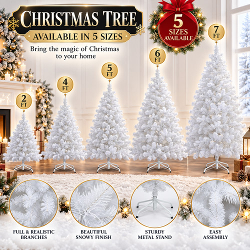 7ft white artificial - 2/4/5/6/7ft,