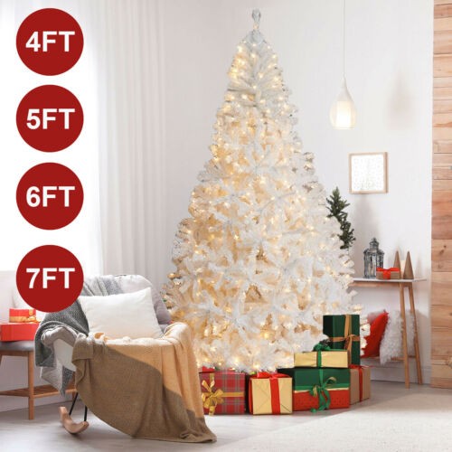 7ft white artificial bushy - 4-7ft,