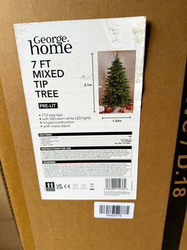 George home 7ft mixed - 7ft, (2.1m)