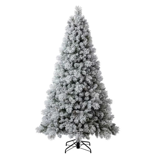 5ft pre lit glitter flocked - pre-lit,