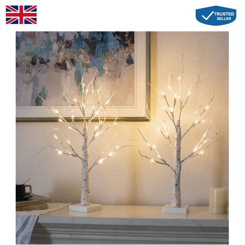 2ft tabletop birch christmas - tabletop,