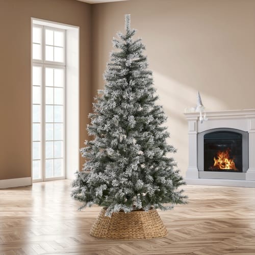 Christmas tree 7ft snowy - tree,