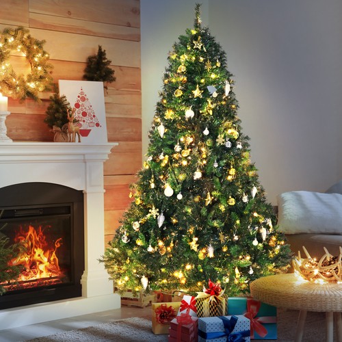 6ft pre lit christmas - tree, 200