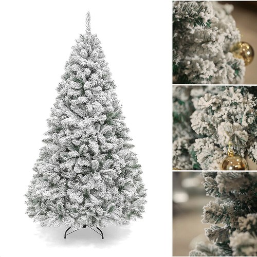 Snow flocked christmas - christmas, tree