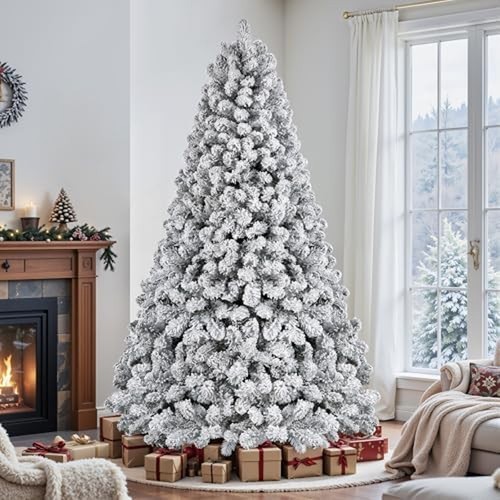 Snow flocked artificial - snow,