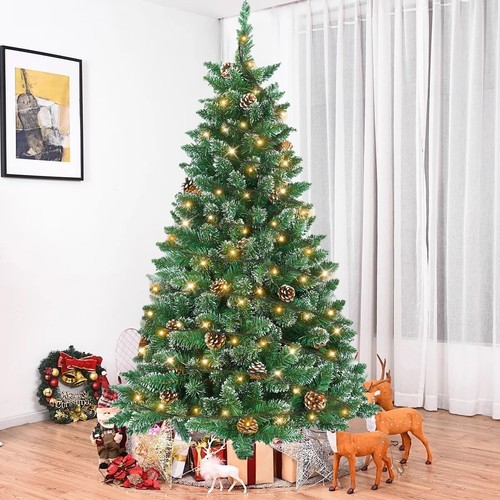 Snow covered christmas - covered, tree