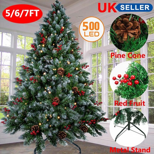 7ft snow flocked christmas - snow,